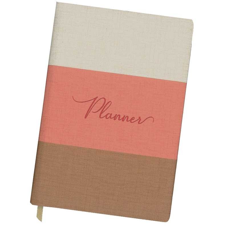 Agenda nedatata, format B5, 224 file, tricolor - imagine 4